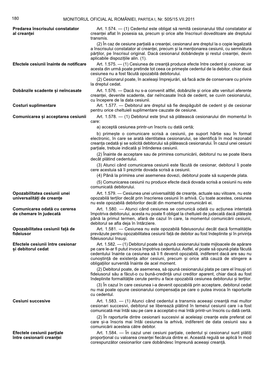 Pagina 180 din Monitorul Oficial nr. 505/2011