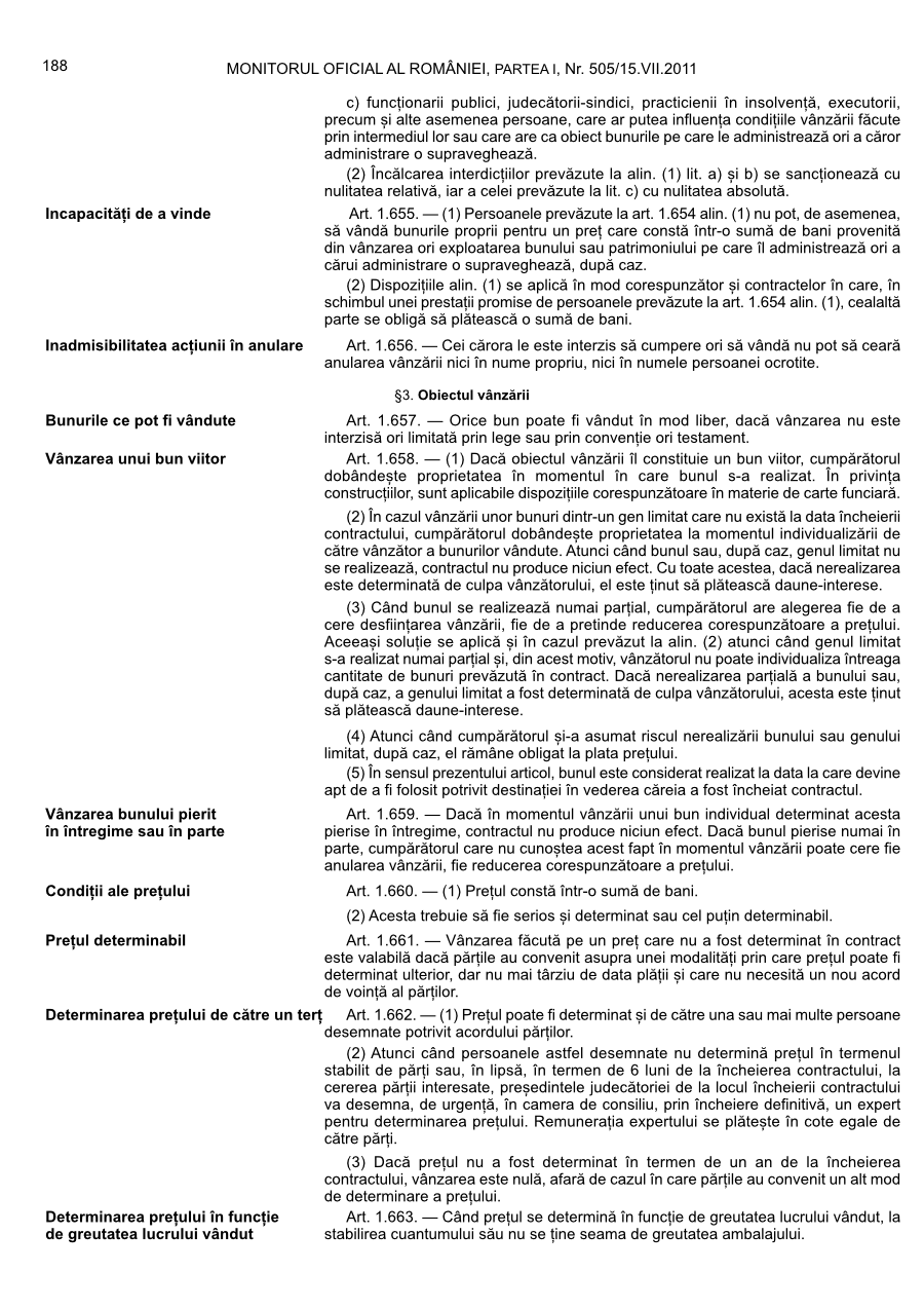 Pagina 188 din Monitorul Oficial nr. 505/2011