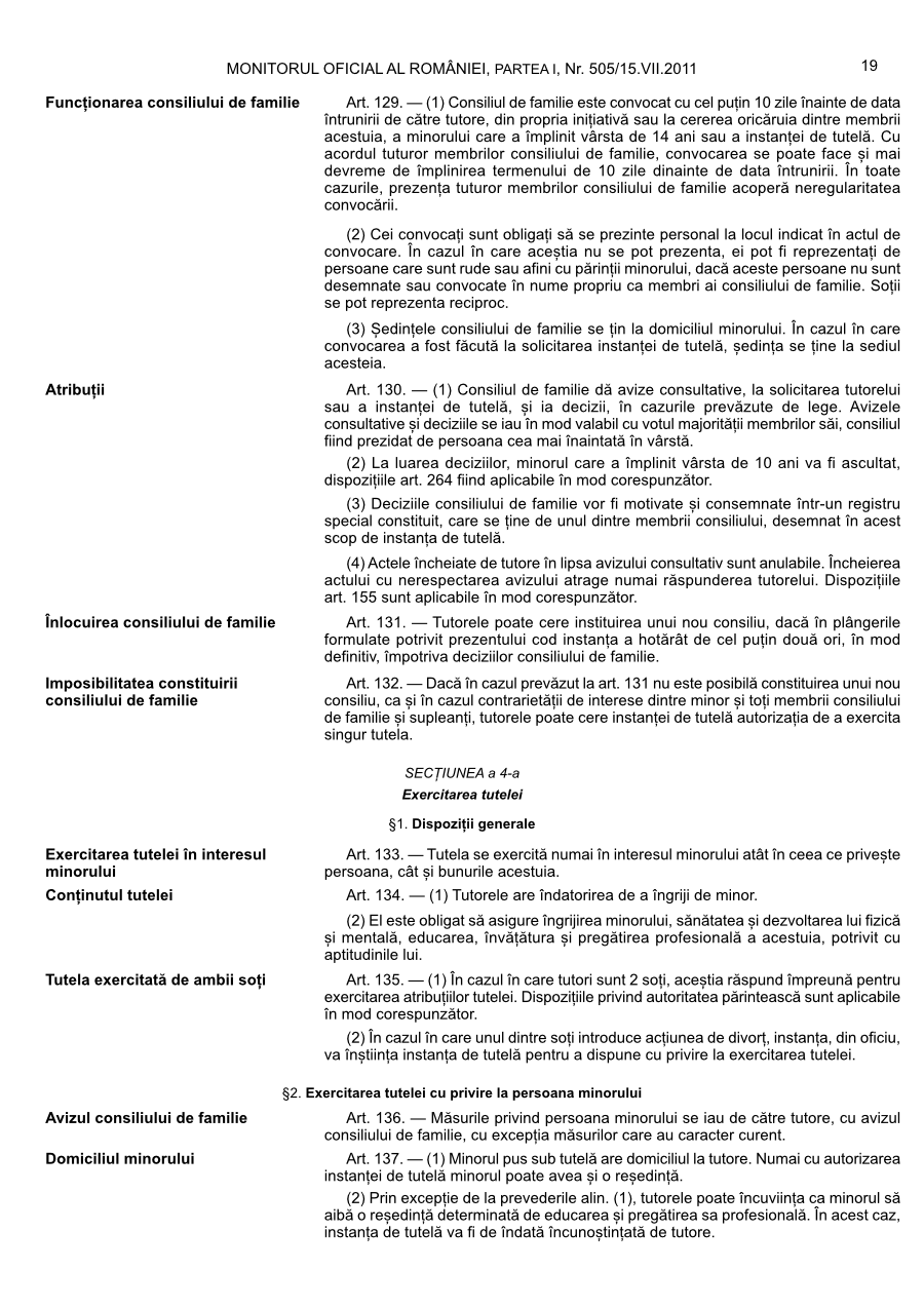 Pagina 19 din Monitorul Oficial nr. 505/2011