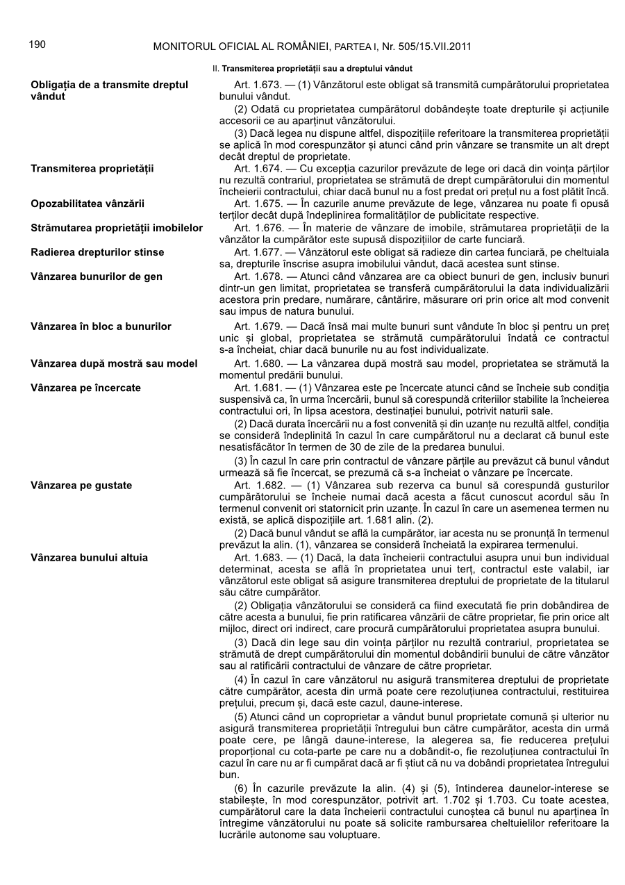 Pagina 190 din Monitorul Oficial nr. 505/2011