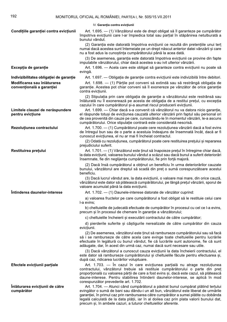 Pagina 192 din Monitorul Oficial nr. 505/2011