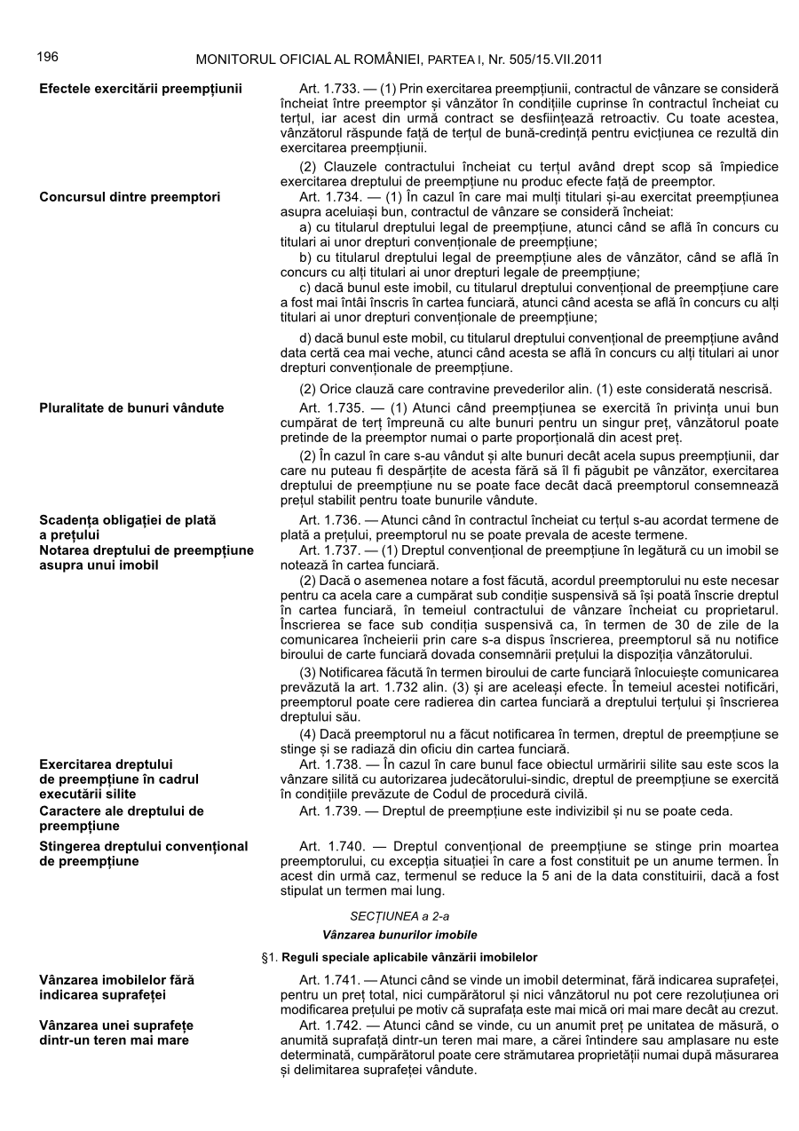 Pagina 196 din Monitorul Oficial nr. 505/2011