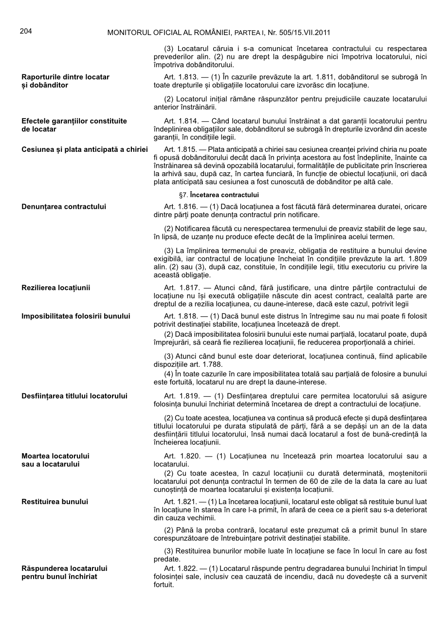 Pagina 204 din Monitorul Oficial nr. 505/2011
