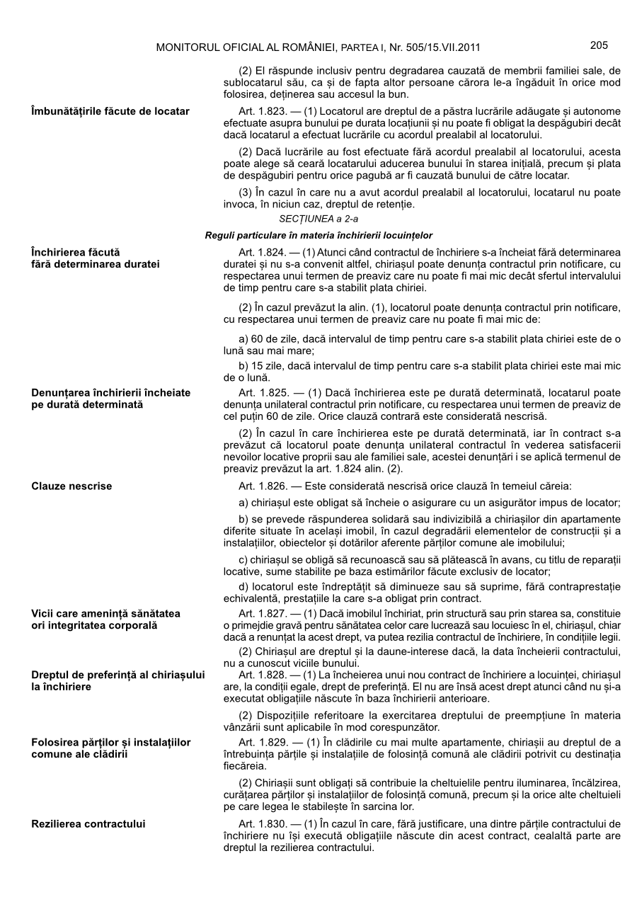 Pagina 205 din Monitorul Oficial nr. 505/2011