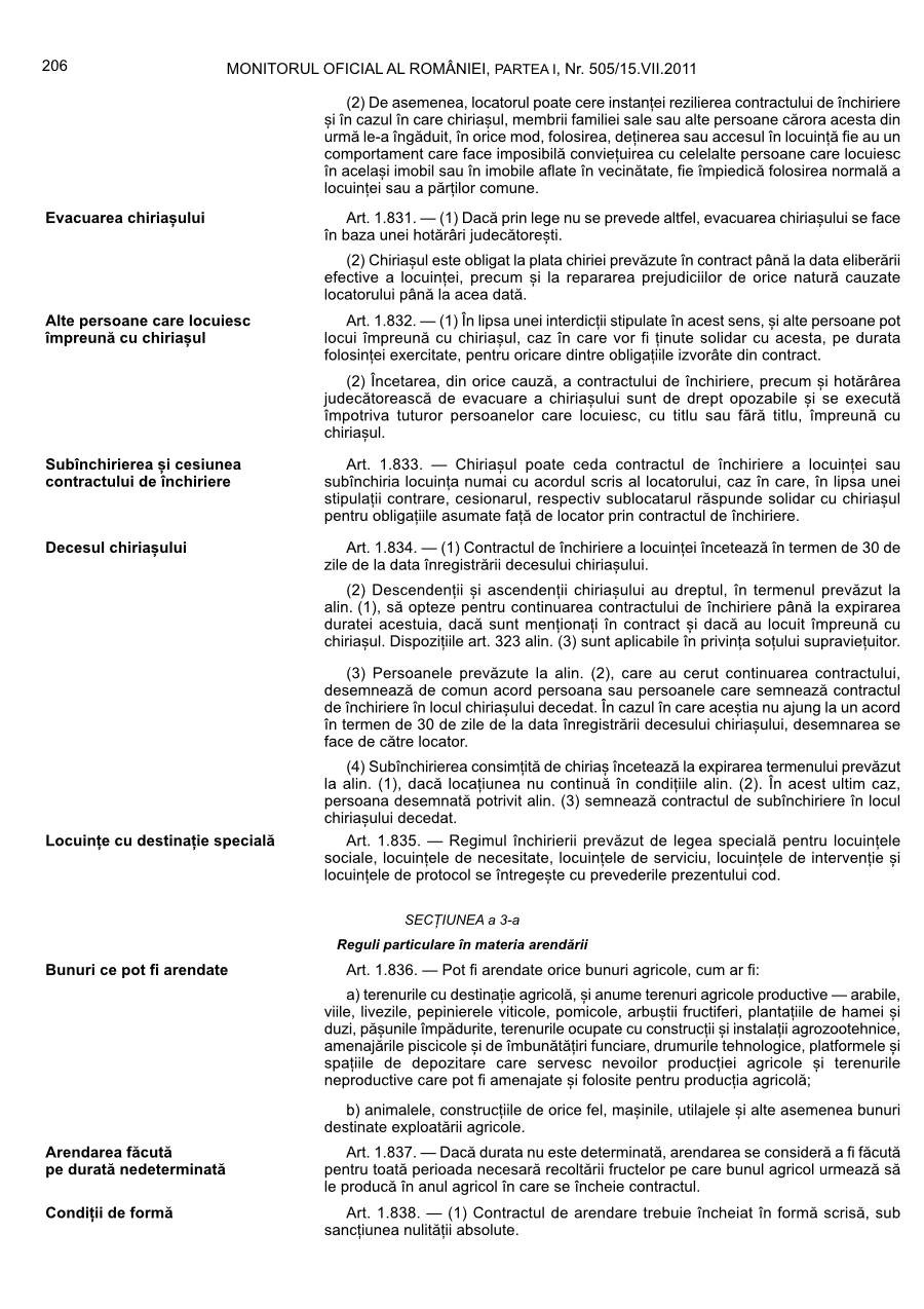 Pagina 206 din Monitorul Oficial nr. 505/2011