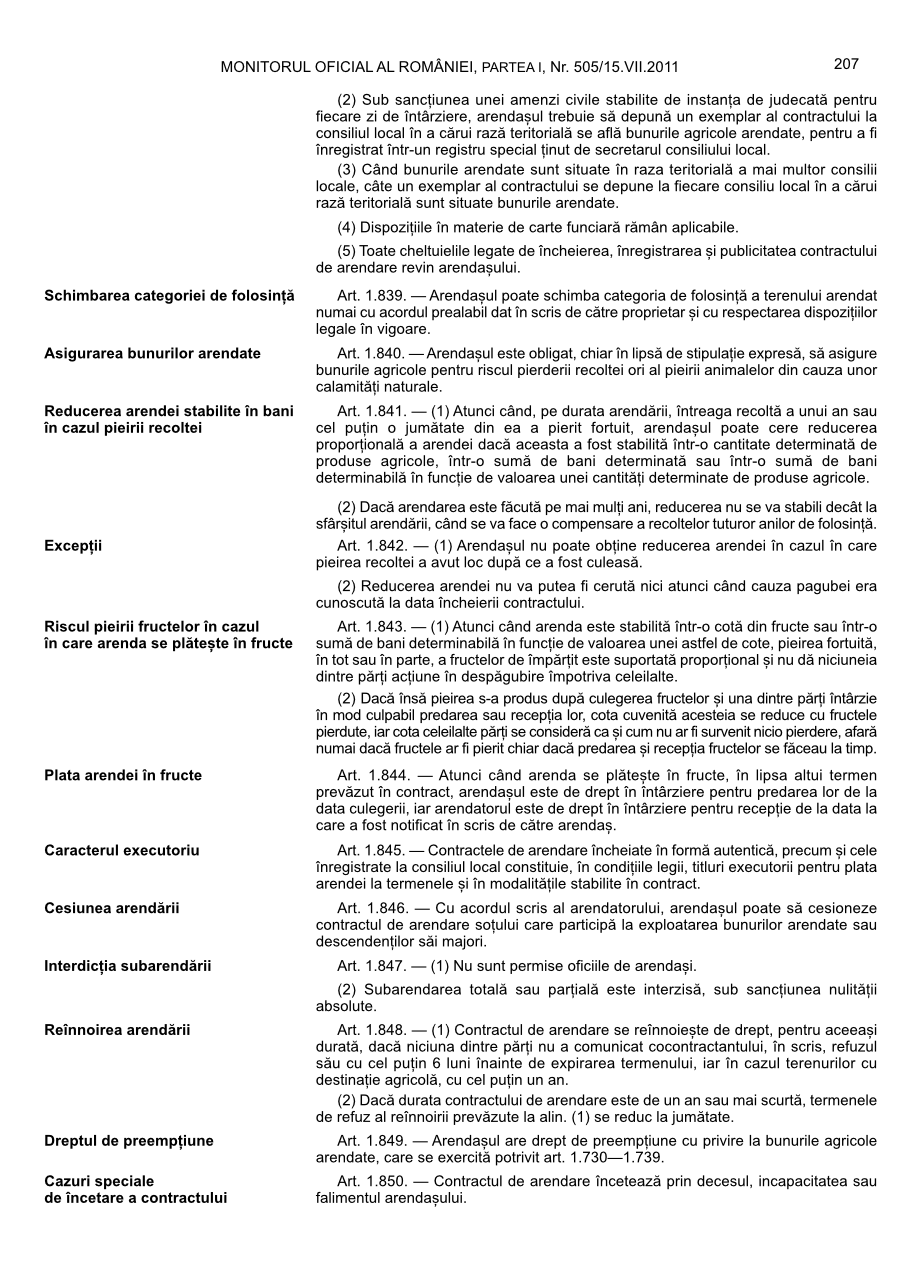 Pagina 207 din Monitorul Oficial nr. 505/2011
