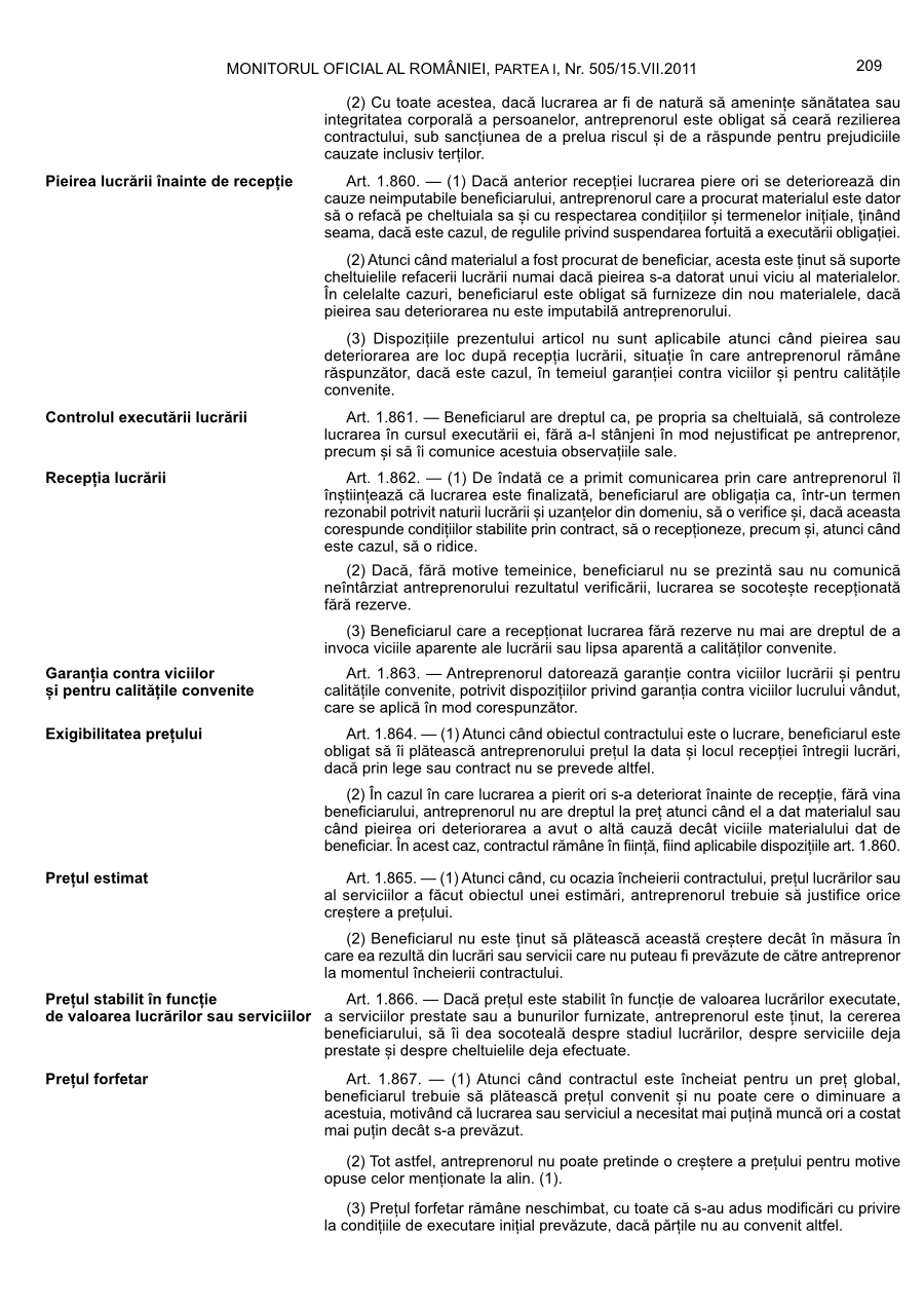 Pagina 209 din Monitorul Oficial nr. 505/2011