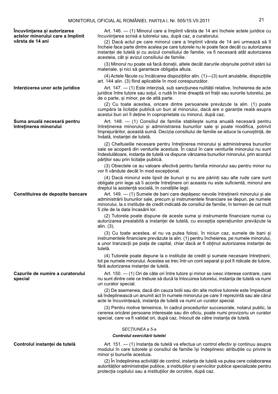Pagina 21 din Monitorul Oficial nr. 505/2011