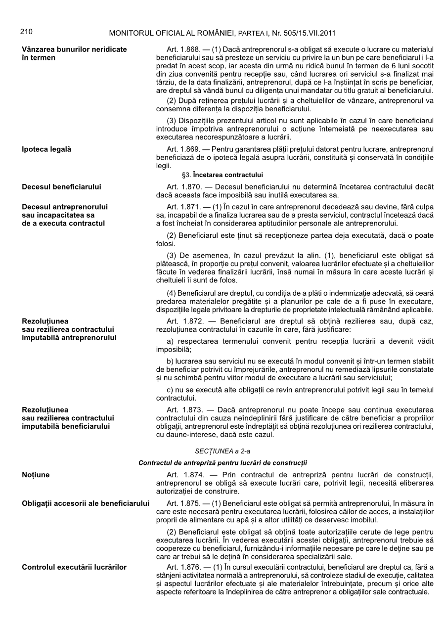 Pagina 210 din Monitorul Oficial nr. 505/2011
