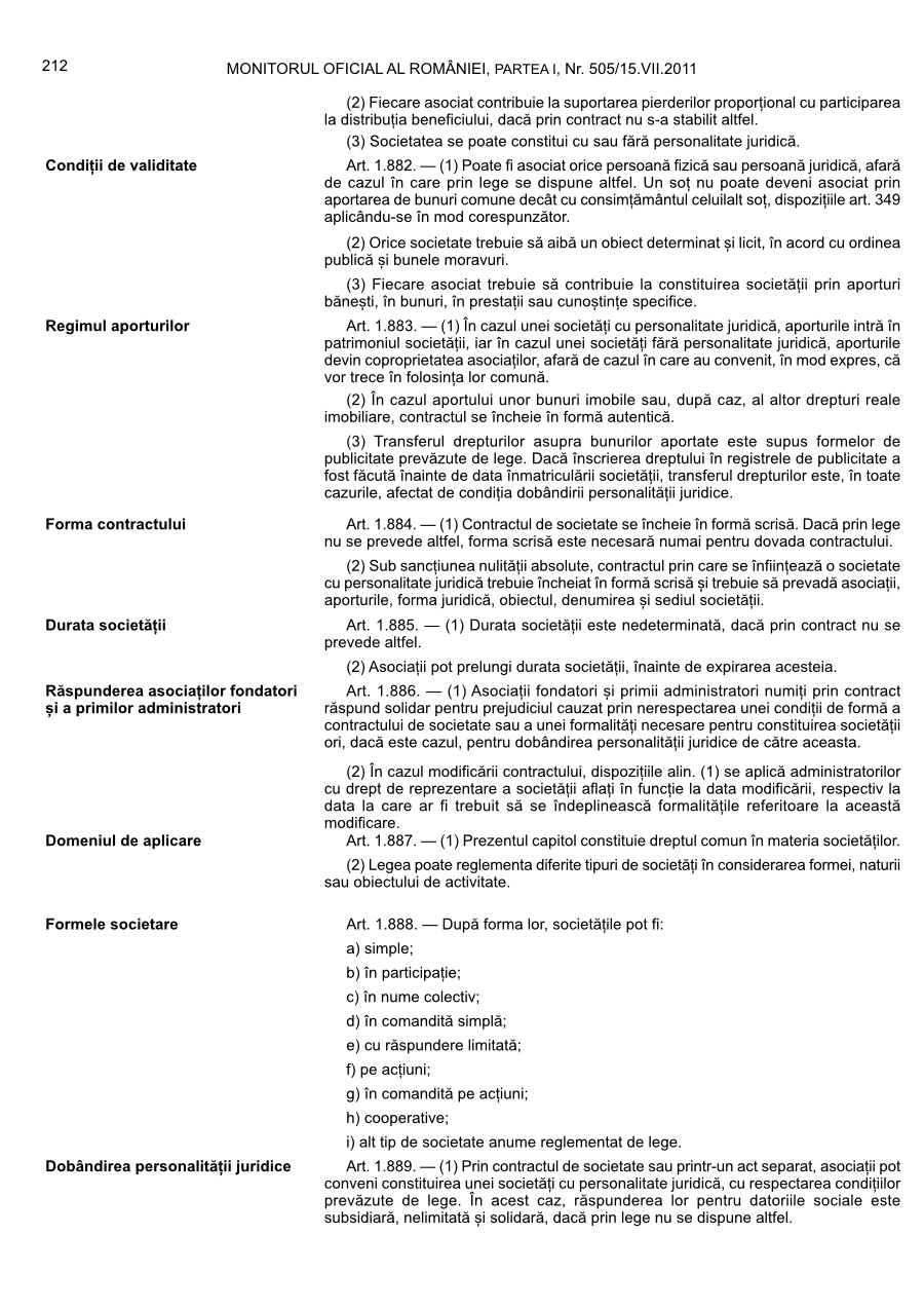 Pagina 212 din Monitorul Oficial nr. 505/2011