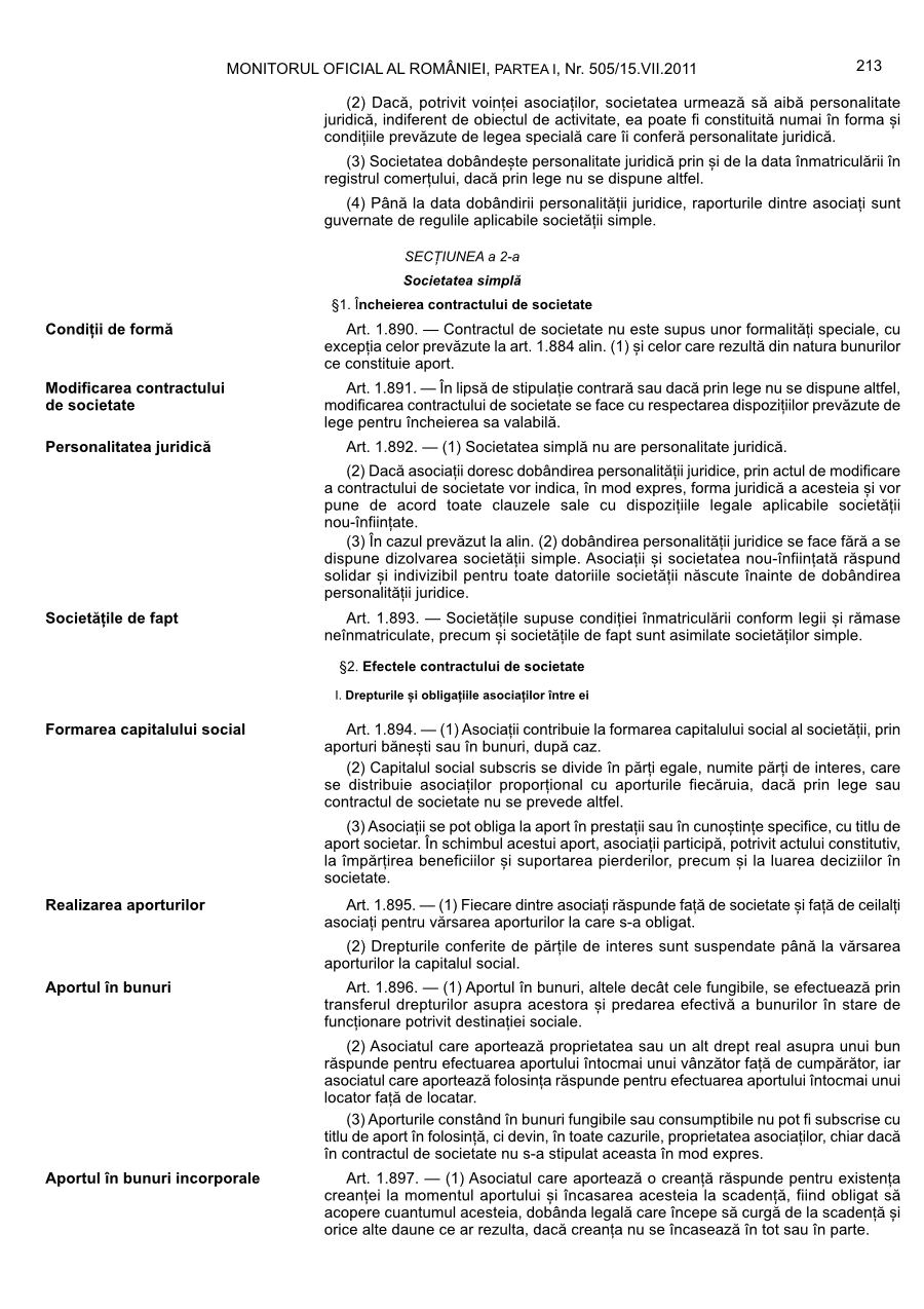 Pagina 213 din Monitorul Oficial nr. 505/2011