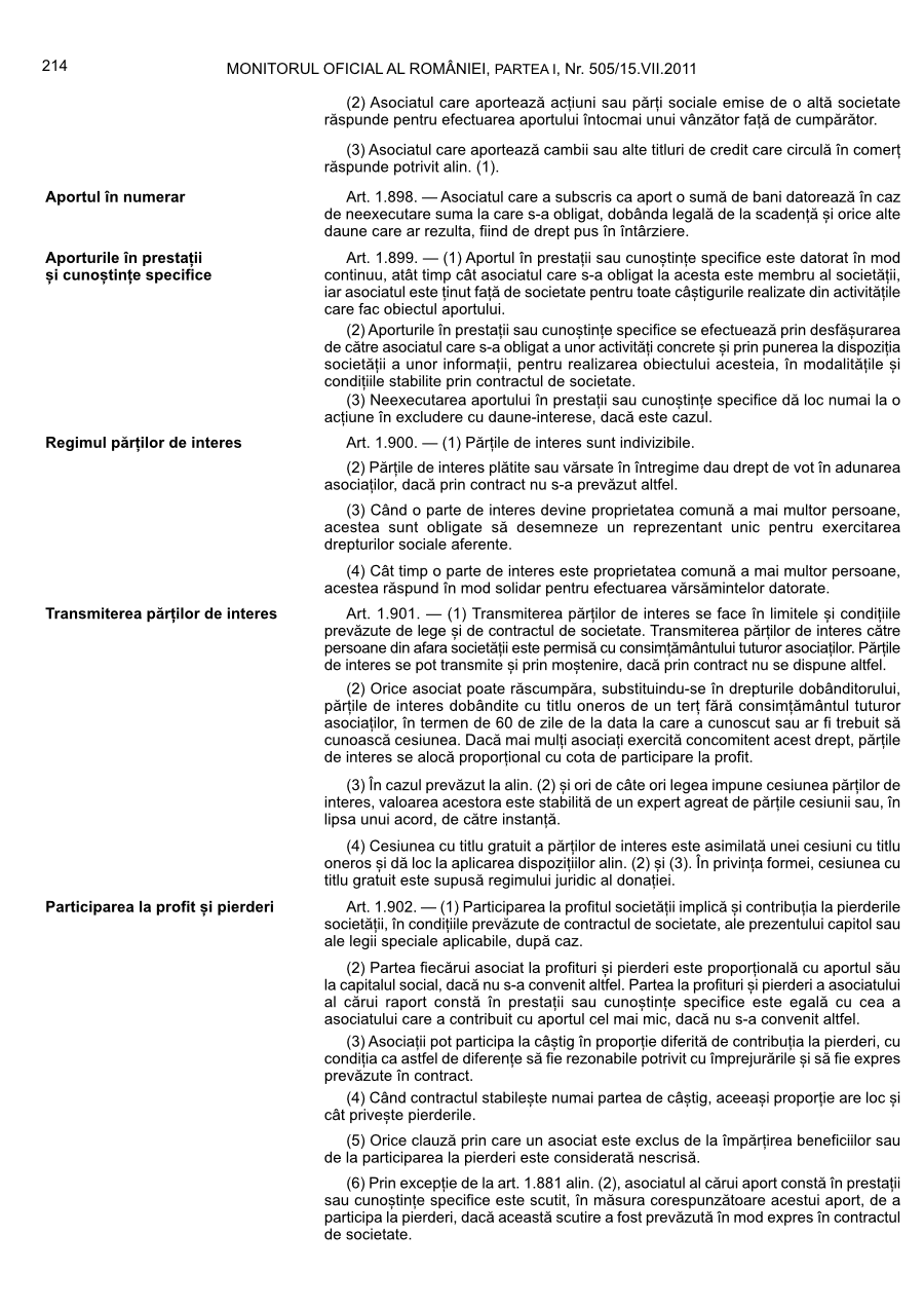 Pagina 214 din Monitorul Oficial nr. 505/2011