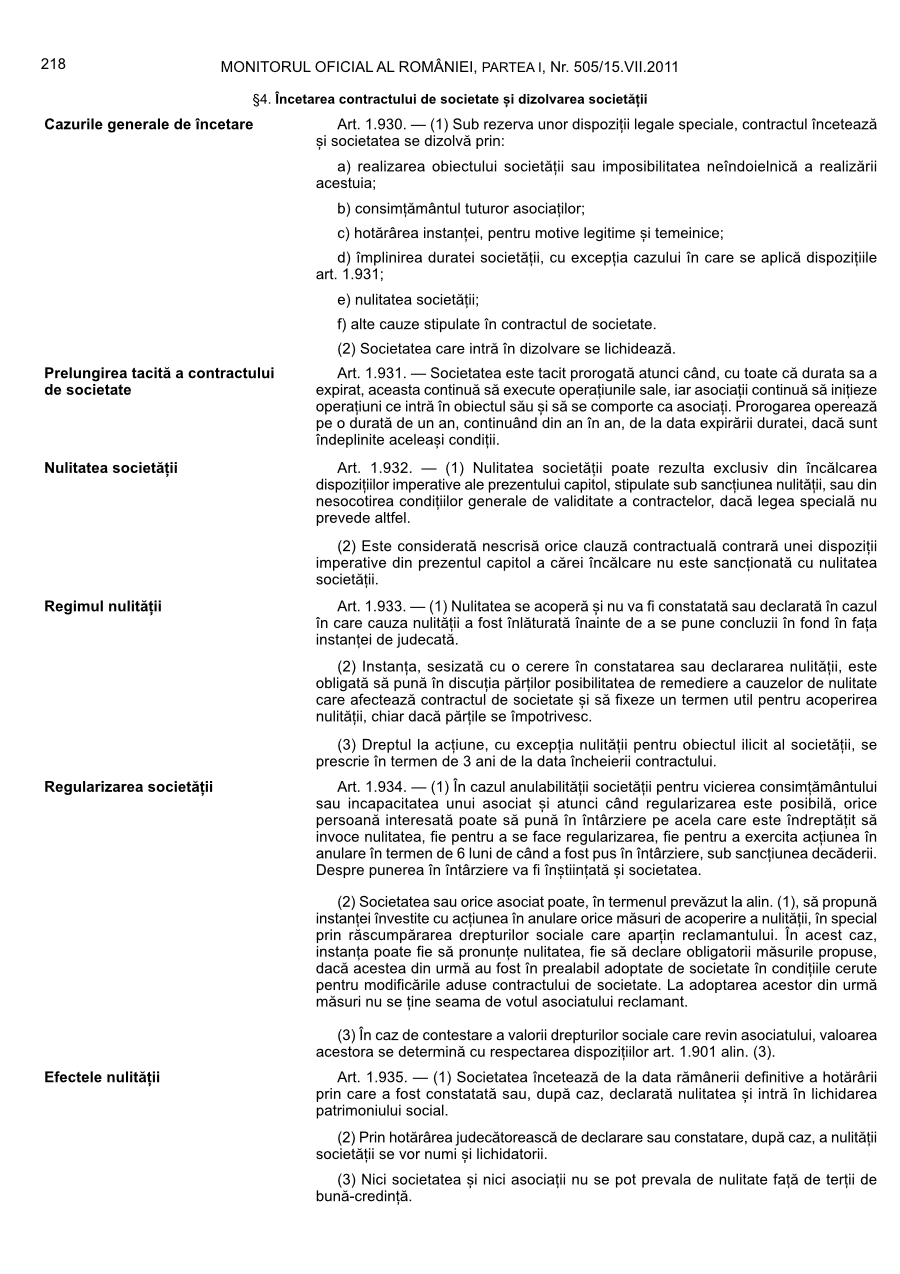 Pagina 218 din Monitorul Oficial nr. 505/2011