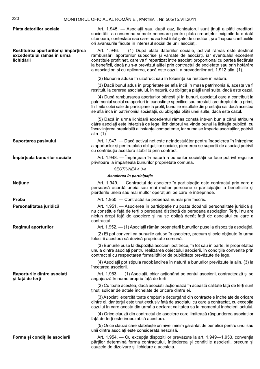 Pagina 220 din Monitorul Oficial nr. 505/2011