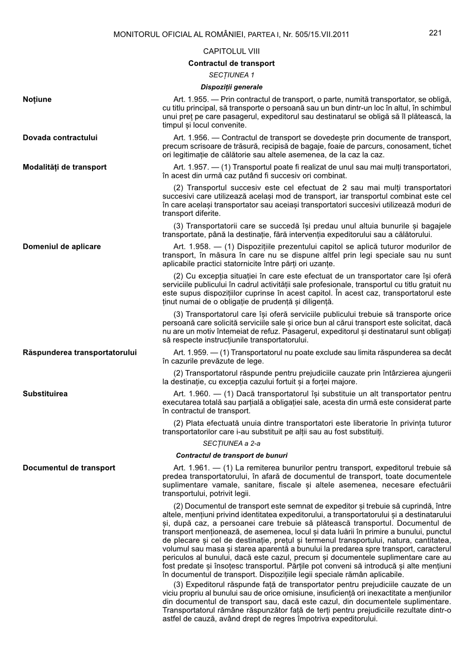 Pagina 221 din Monitorul Oficial nr. 505/2011