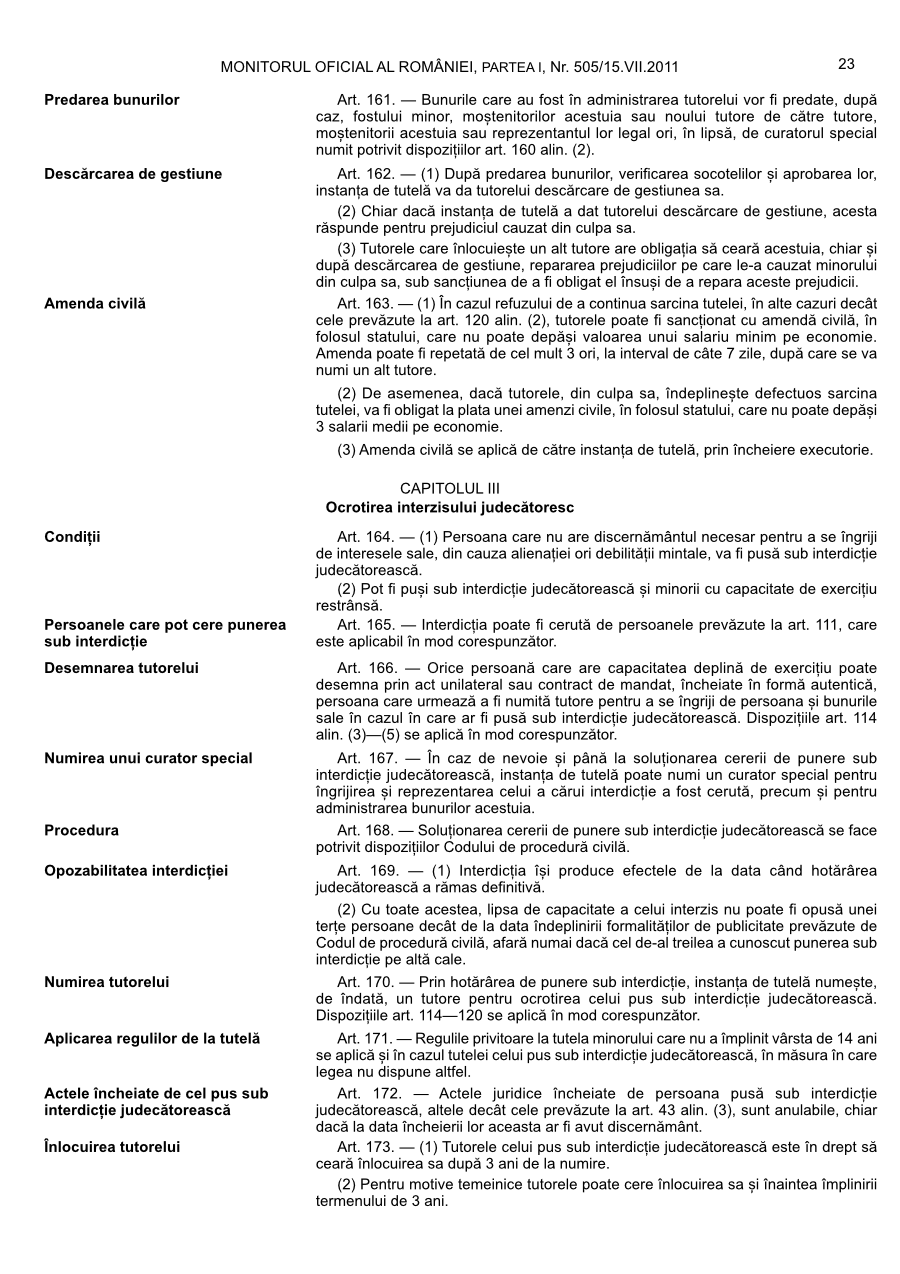 Pagina 23 din Monitorul Oficial nr. 505/2011