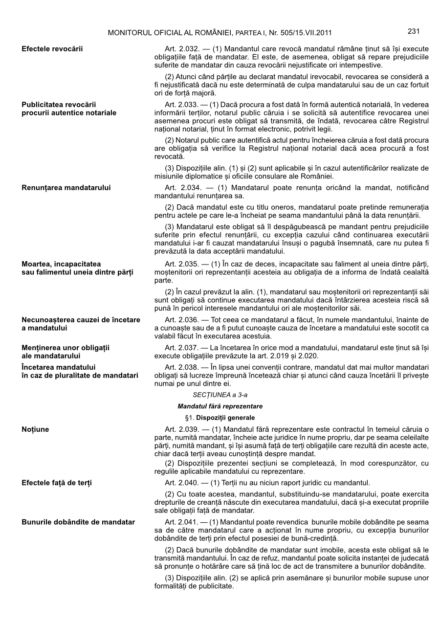 Pagina 231 din Monitorul Oficial nr. 505/2011