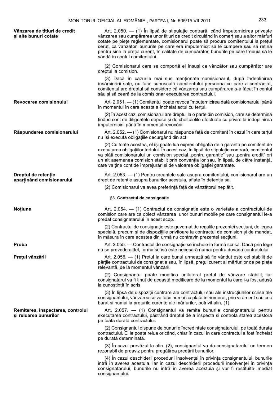 Pagina 233 din Monitorul Oficial nr. 505/2011
