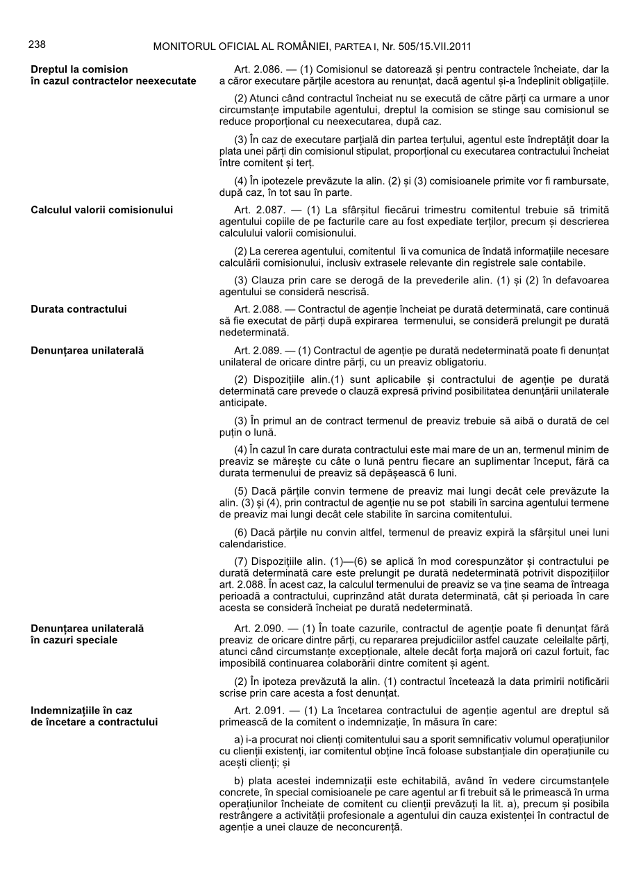 Pagina 238 din Monitorul Oficial nr. 505/2011