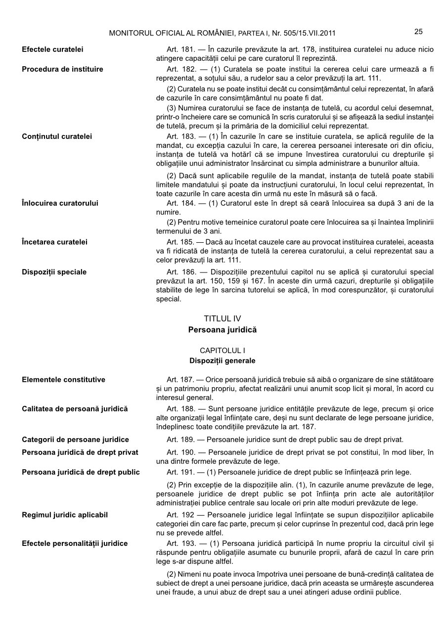 Pagina 25 din Monitorul Oficial nr. 505/2011