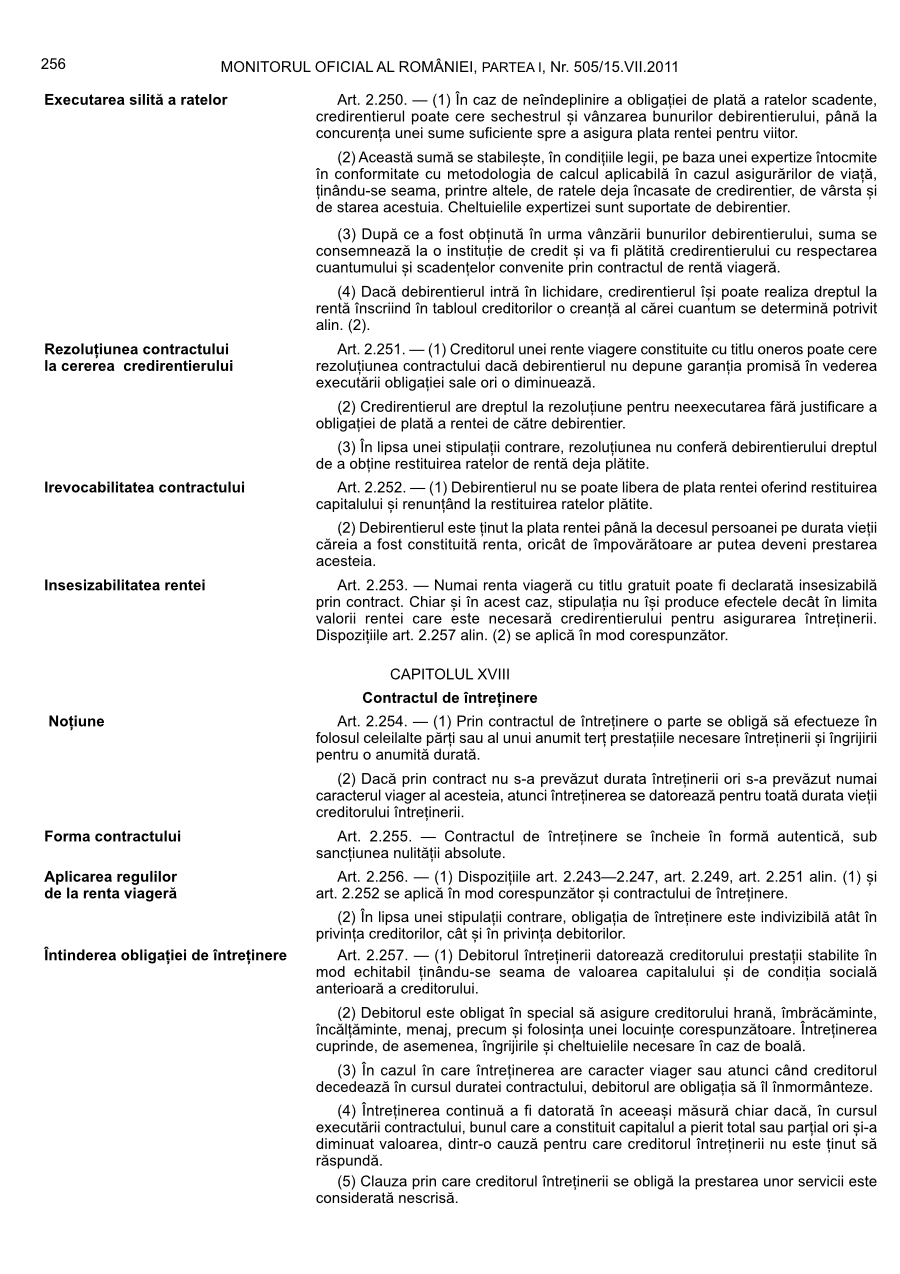 Pagina 256 din Monitorul Oficial nr. 505/2011