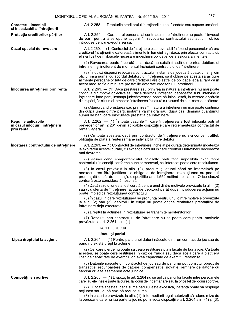 Pagina 257 din Monitorul Oficial nr. 505/2011