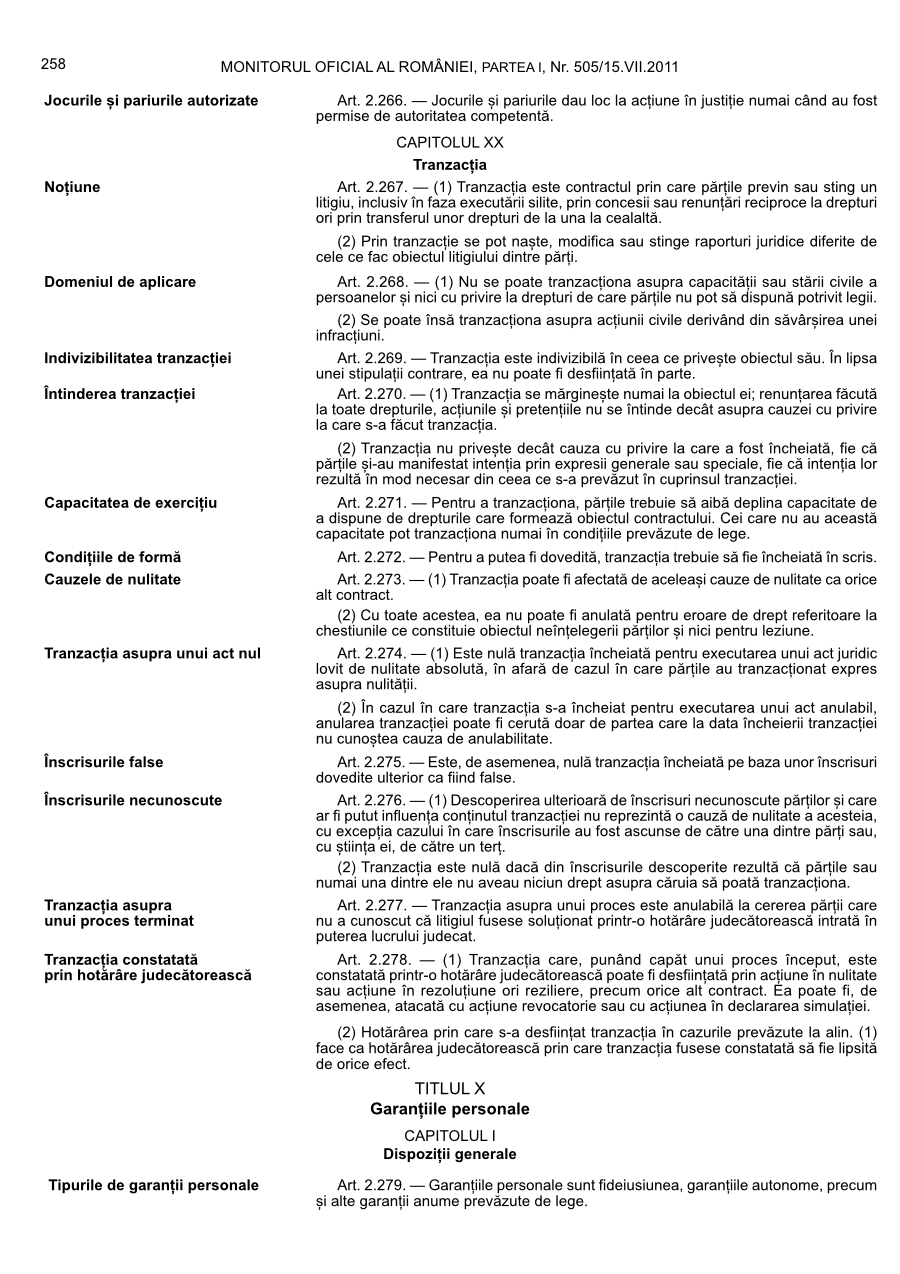 Pagina 258 din Monitorul Oficial nr. 505/2011