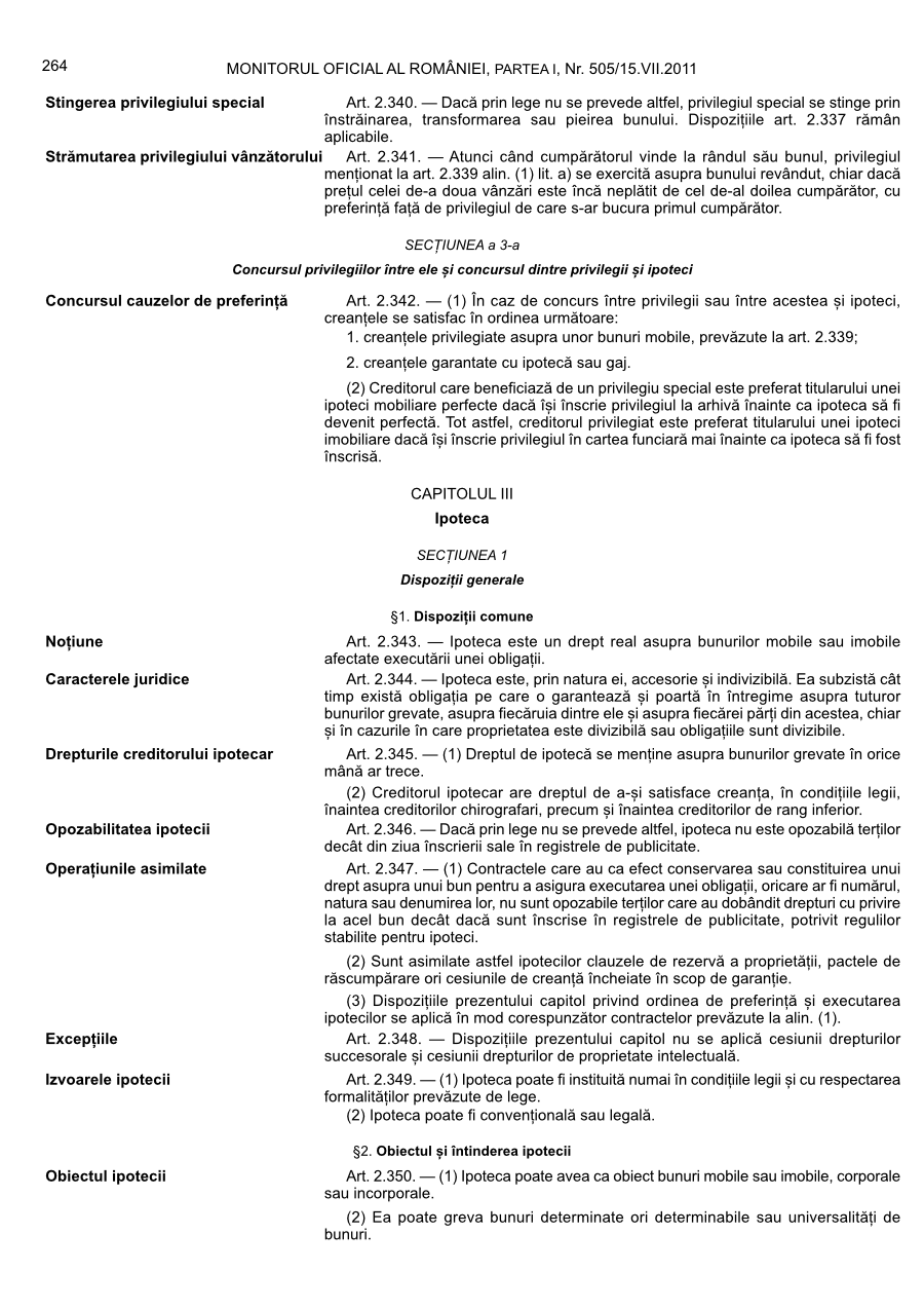 Pagina 264 din Monitorul Oficial nr. 505/2011