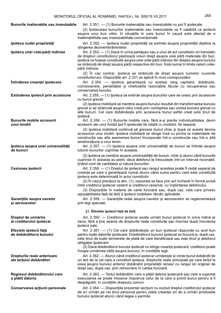 Pagina 265 din Monitorul Oficial nr. 505/2011