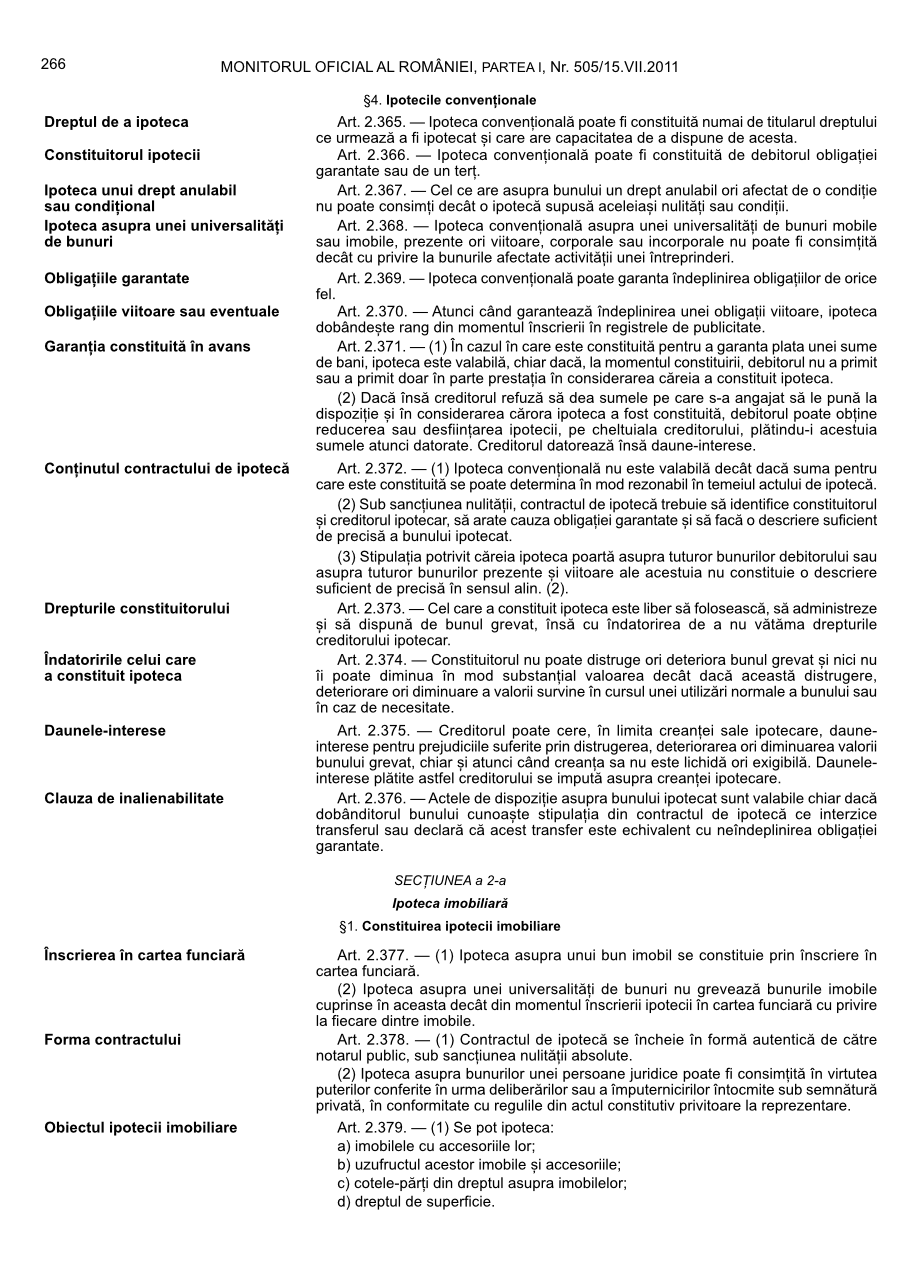 Pagina 266 din Monitorul Oficial nr. 505/2011