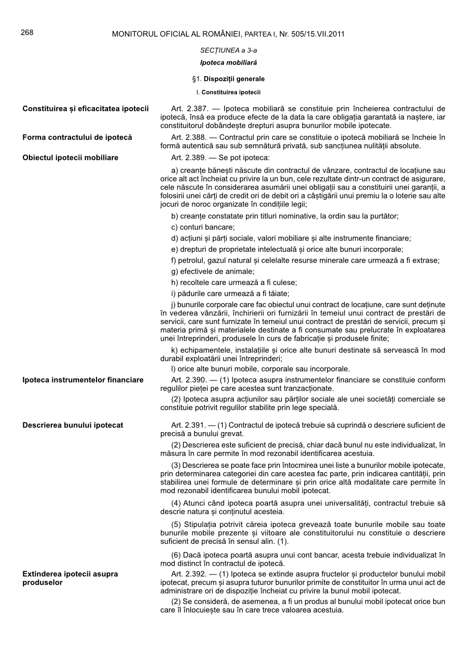 Pagina 268 din Monitorul Oficial nr. 505/2011