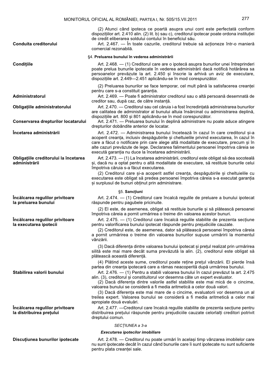 Pagina 277 din Monitorul Oficial nr. 505/2011