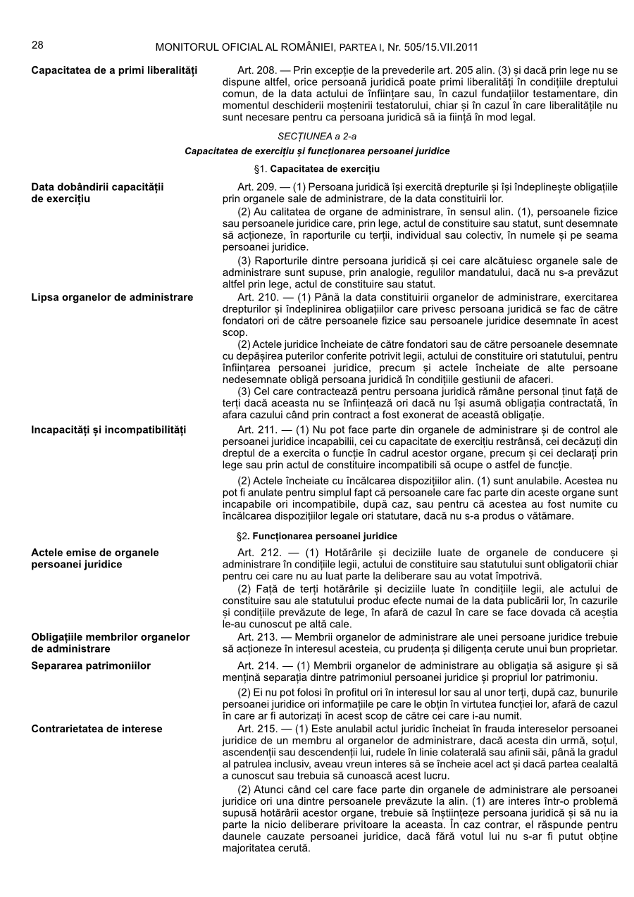 Pagina 28 din Monitorul Oficial nr. 505/2011