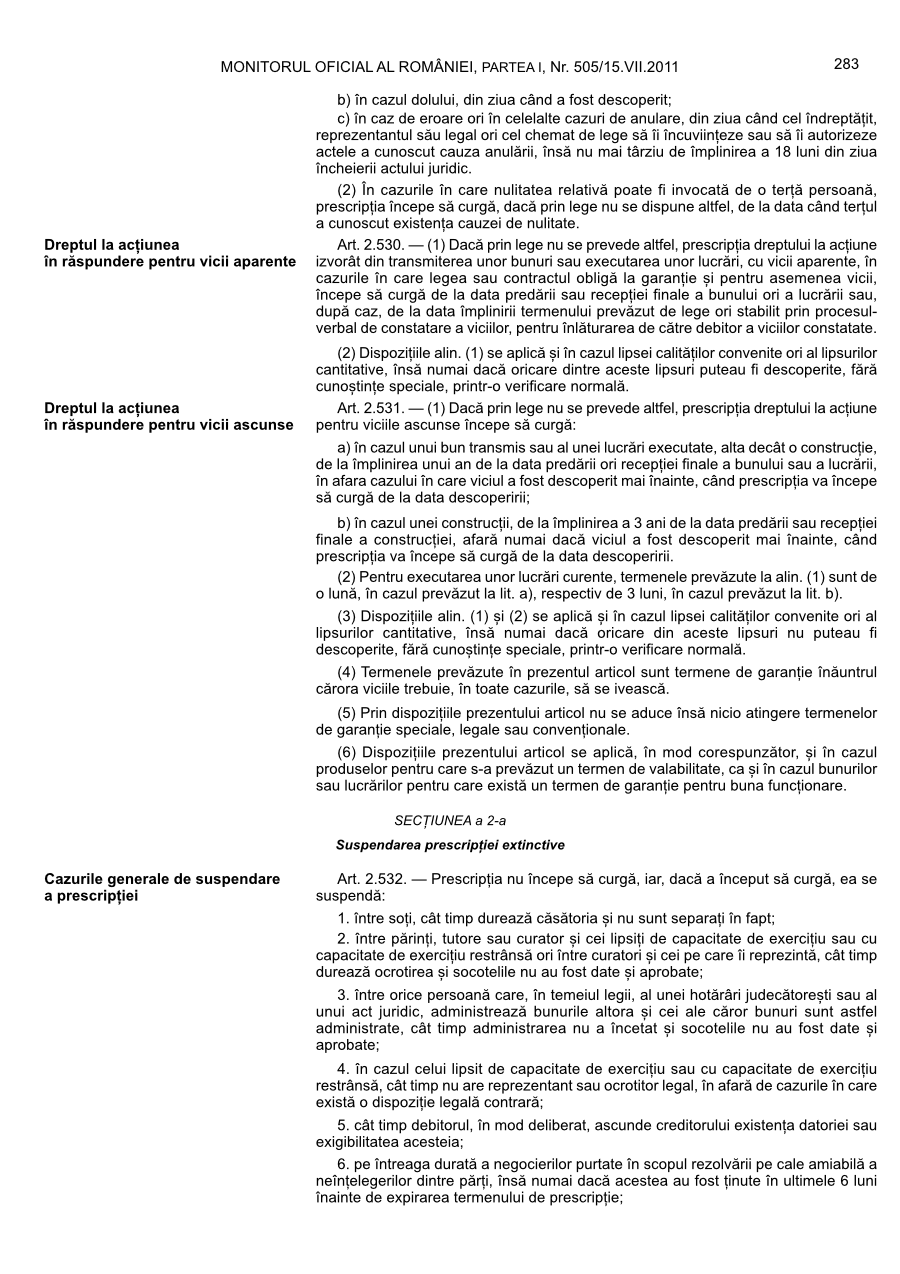 Pagina 283 din Monitorul Oficial nr. 505/2011