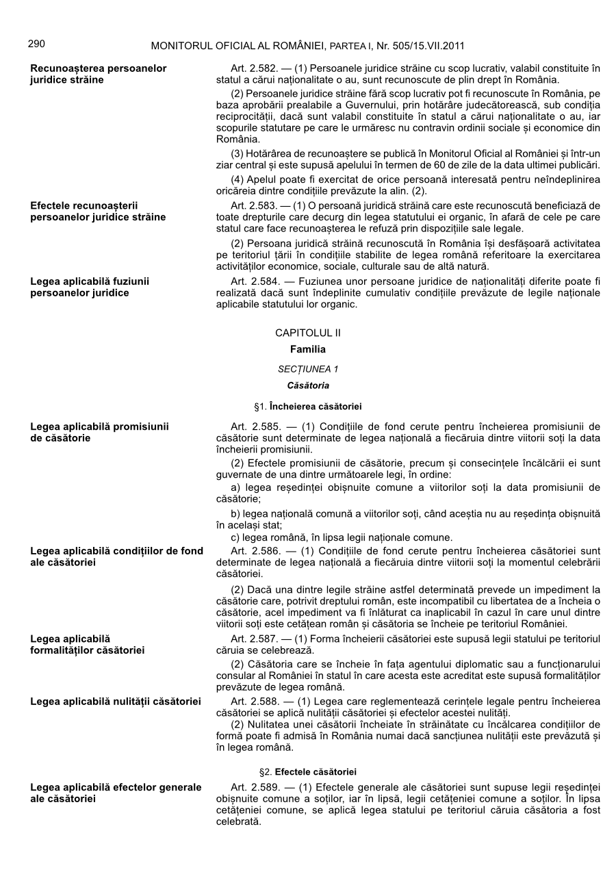 Pagina 290 din Monitorul Oficial nr. 505/2011