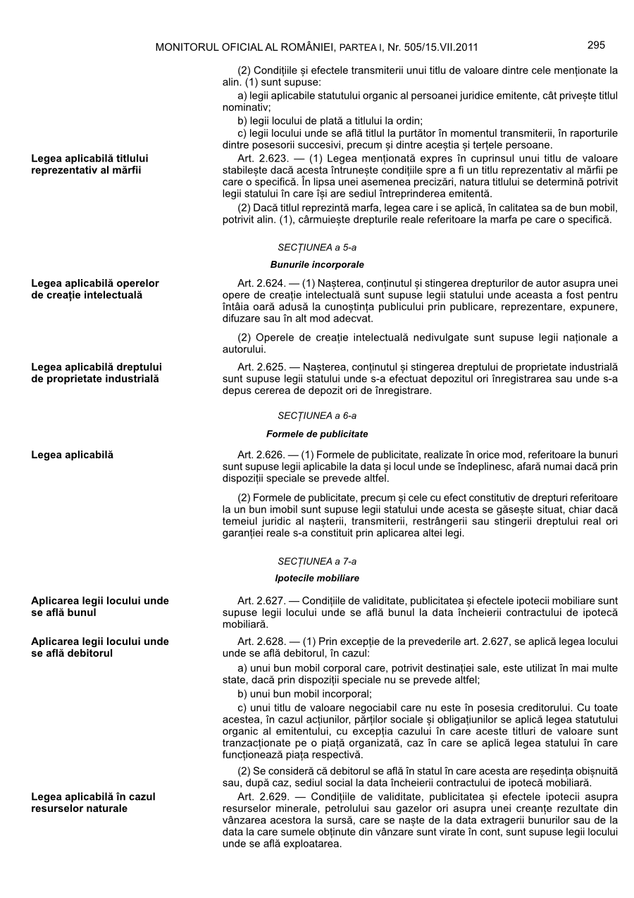 Pagina 295 din Monitorul Oficial nr. 505/2011