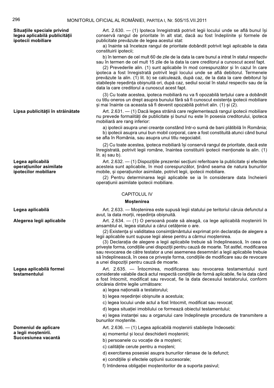Pagina 296 din Monitorul Oficial nr. 505/2011