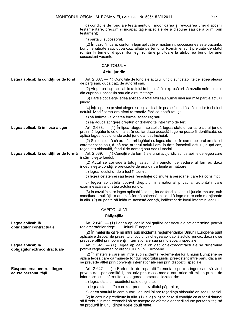 Pagina 297 din Monitorul Oficial nr. 505/2011