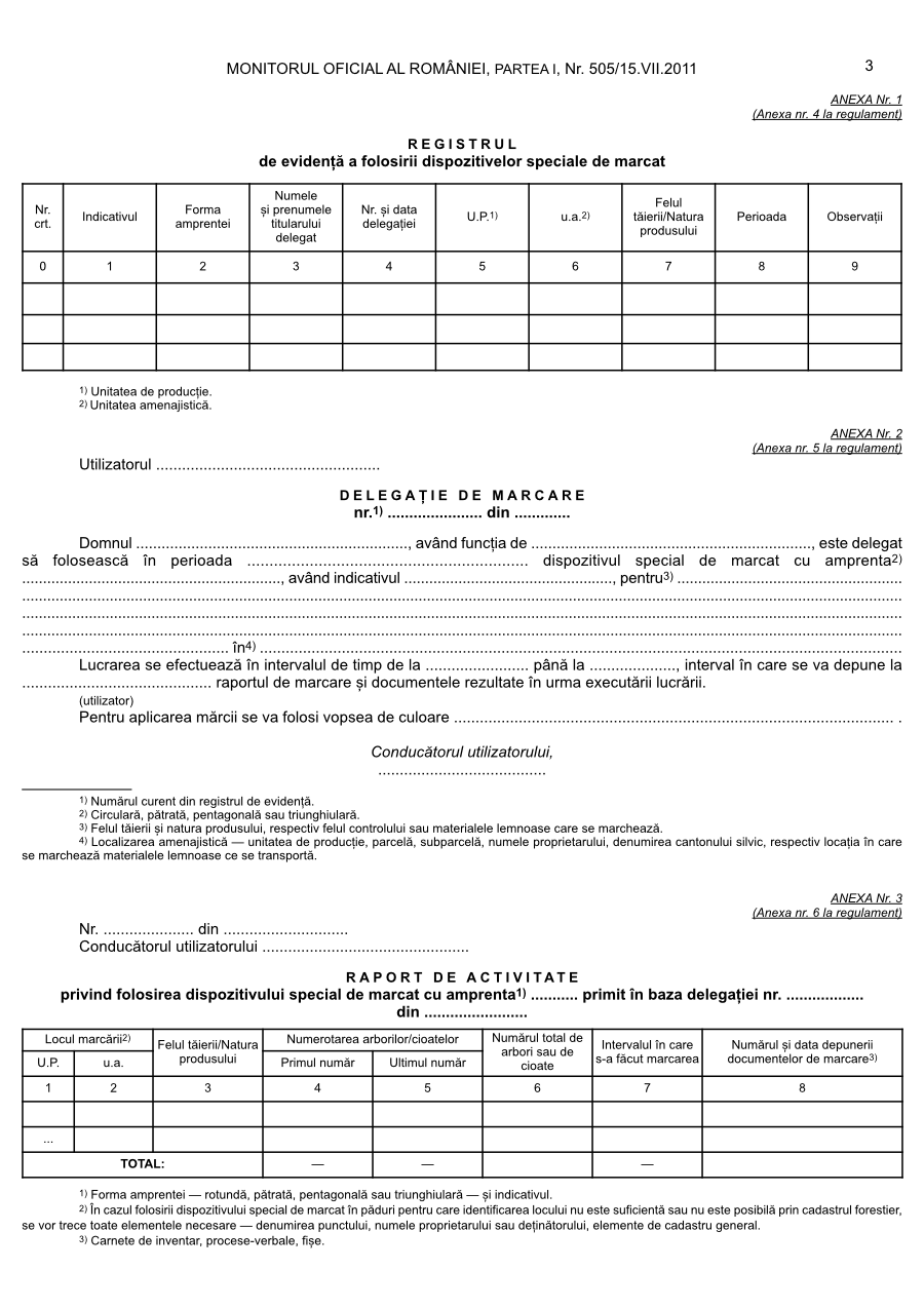 Pagina 3 din Monitorul Oficial nr. 505/2011
