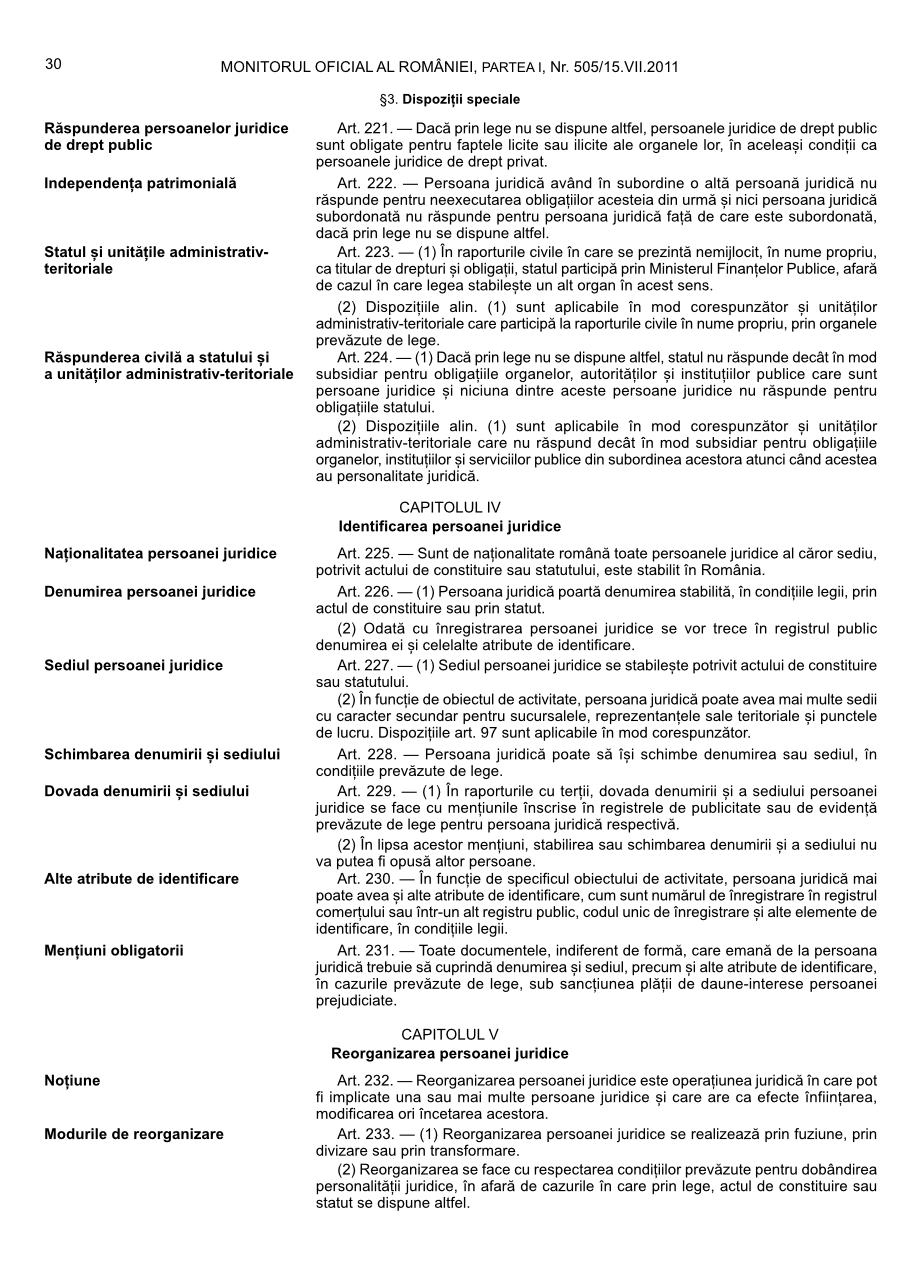 Pagina 30 din Monitorul Oficial nr. 505/2011