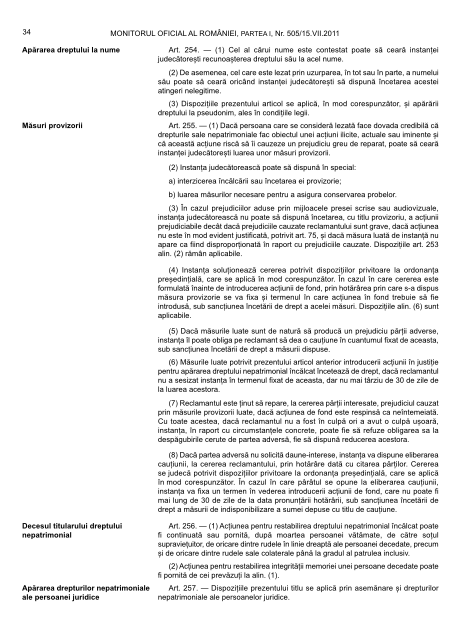 Pagina 34 din Monitorul Oficial nr. 505/2011