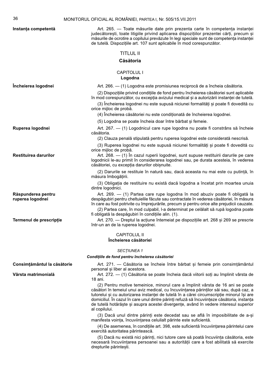 Pagina 36 din Monitorul Oficial nr. 505/2011