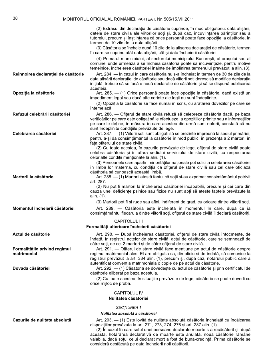 Pagina 38 din Monitorul Oficial nr. 505/2011