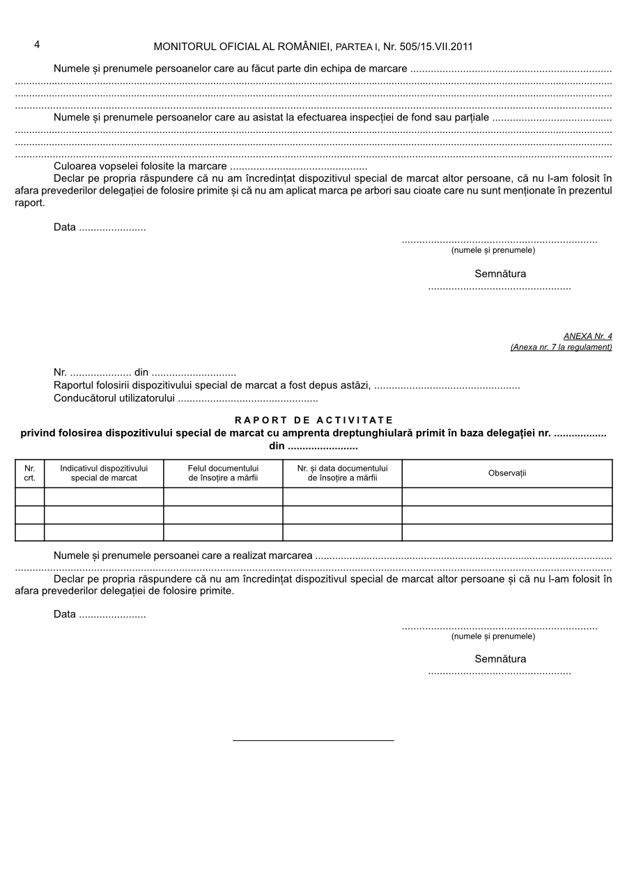 Pagina 4 din Monitorul Oficial nr. 505/2011