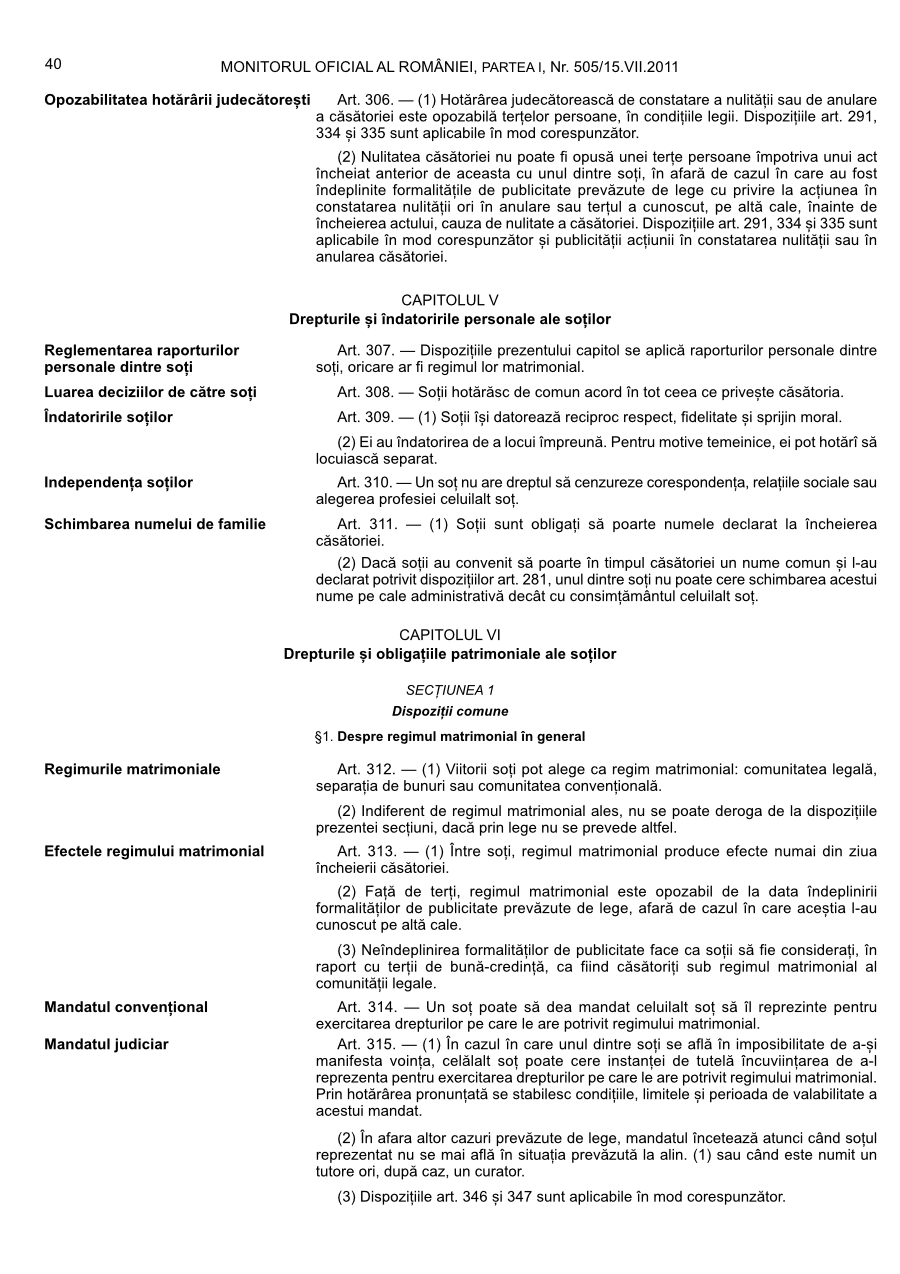 Pagina 40 din Monitorul Oficial nr. 505/2011
