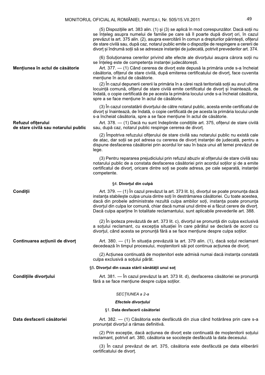 Pagina 49 din Monitorul Oficial nr. 505/2011