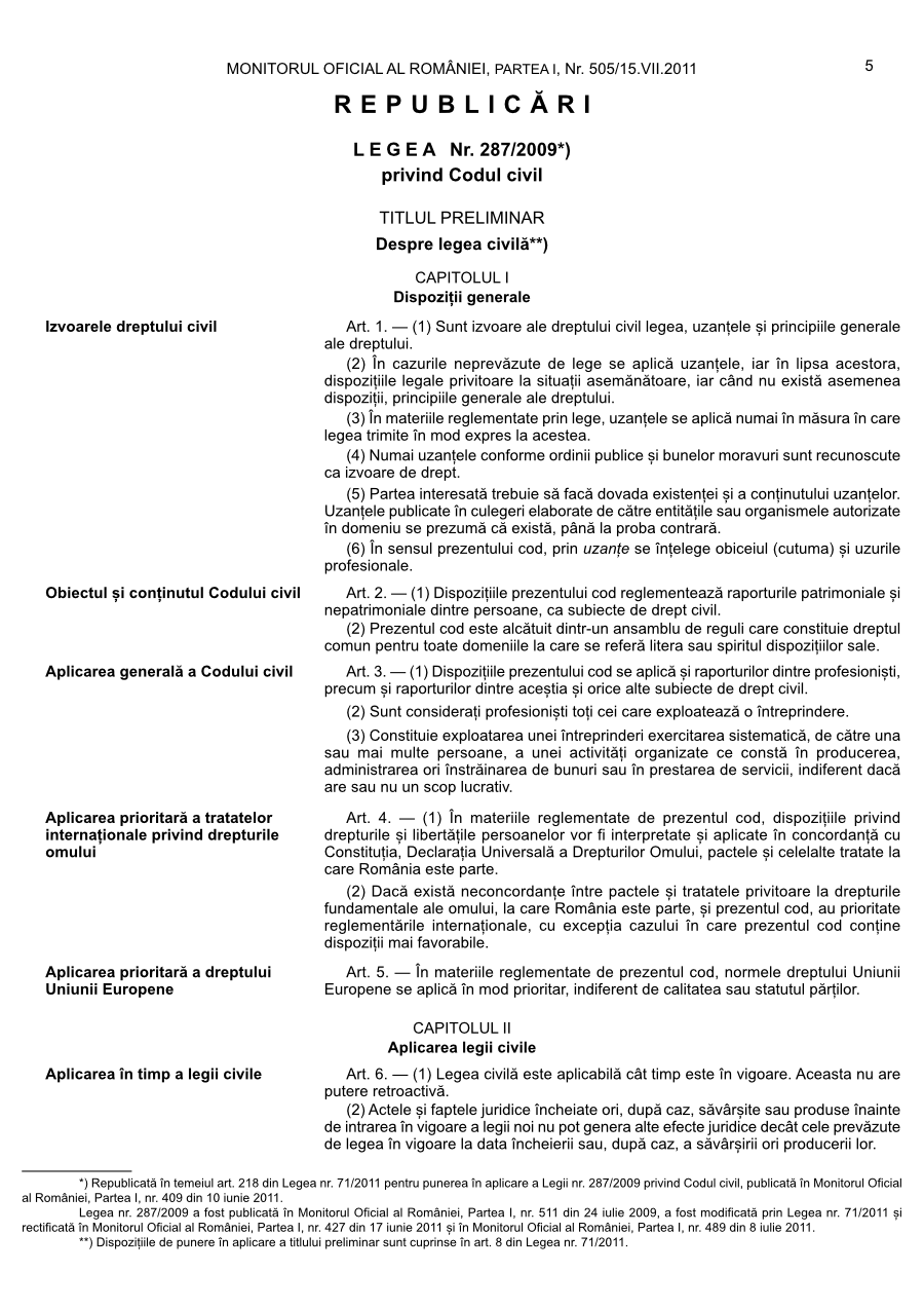 Pagina 5 din Monitorul Oficial nr. 505/2011