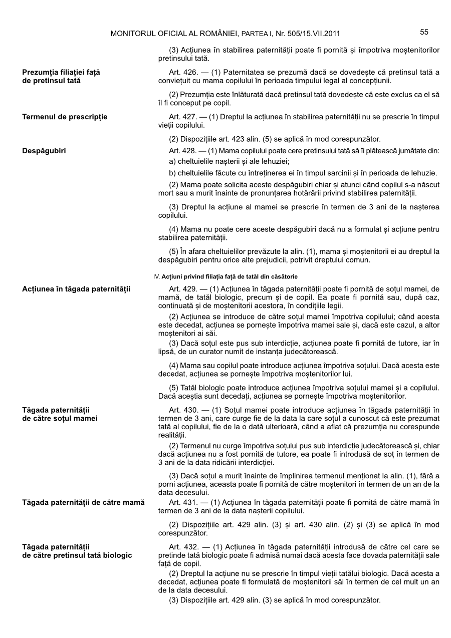 Pagina 55 din Monitorul Oficial nr. 505/2011