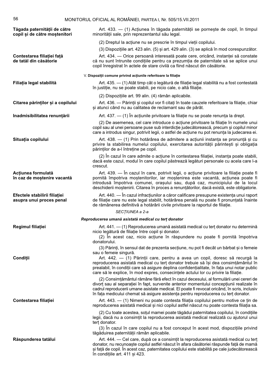 Pagina 56 din Monitorul Oficial nr. 505/2011