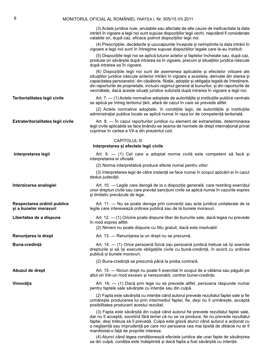 Pagina 6 din Monitorul Oficial nr. 505/2011